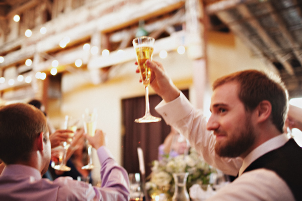 groom toasting during reception - photo by Seattle based wedding photographer Sean Flanigan